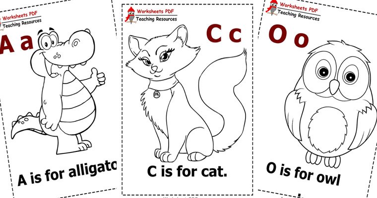 Download Animal Alphabet Coloring Worksheets Pdf