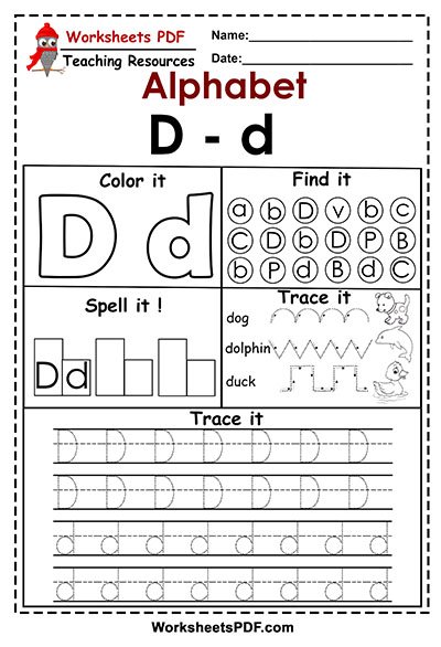 Letter D Tracing Worksheets Preschool | Onvacationswall.com