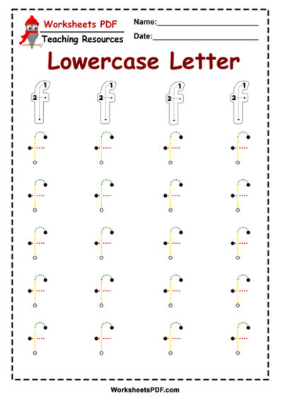 letter f worksheets PDF