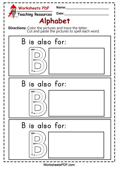 Logical printable worksheet alphabet beginning sounds flip book in black  and white.Letter B. Trace words for pictures. butterfly, ball, banana, boat  25338581 Vector Art at Vecteezy