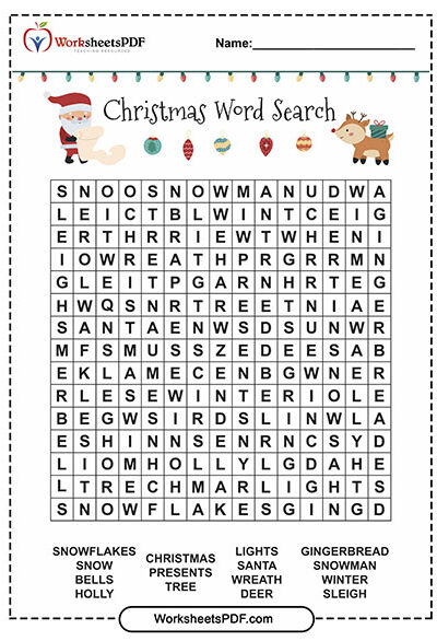 Christmas word search 1