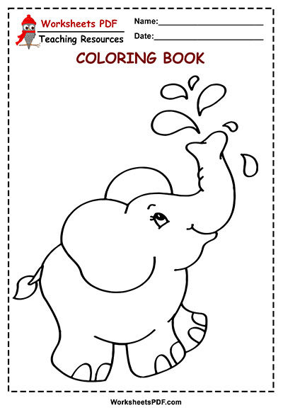 Free Cartoon Elephant coloring page