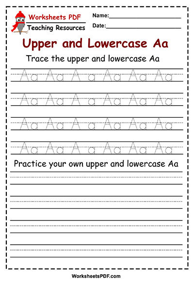 letter a worksheets for kindergarten