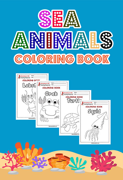 sea animals coloring book