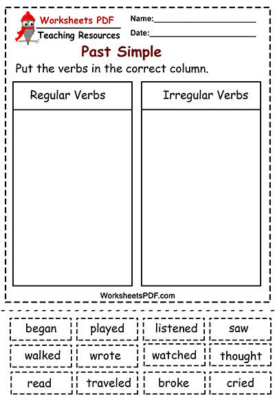 simple past verbs
