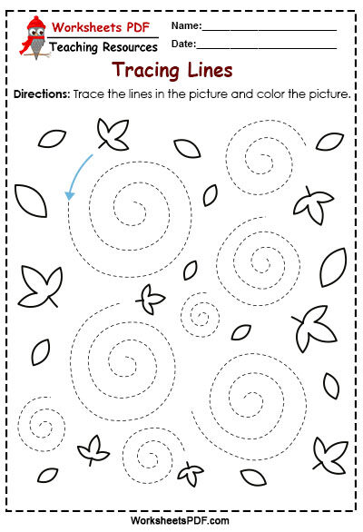 Tracing Lines Worksheets PDF - Free Printables