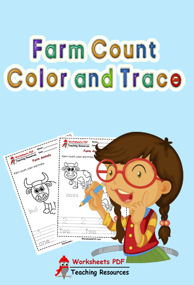 Counting farm animals worksheet