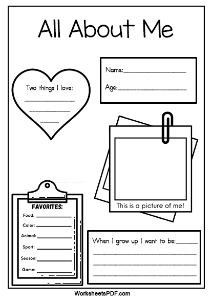 all about me template pdf free