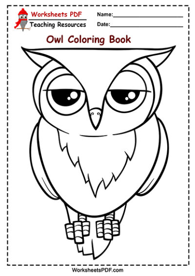Owl Coloring Book - Worksheets PDF