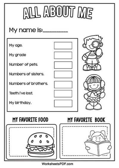 All About Me Activities for Preschoolers