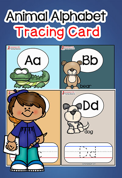 Animal Alphabet Tracing Card