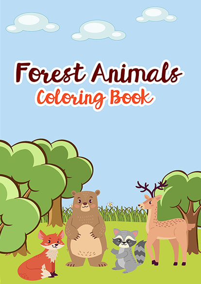 Forest Animals Coloring Book - Worksheets PDF