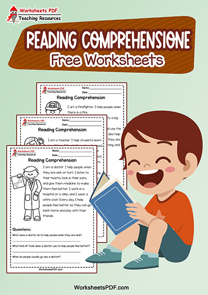 Reading about professions worksheets - Worksheets PDF