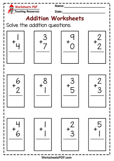 Solve the addition questions