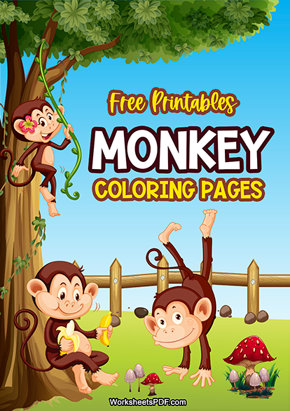monkey coloring pages 0