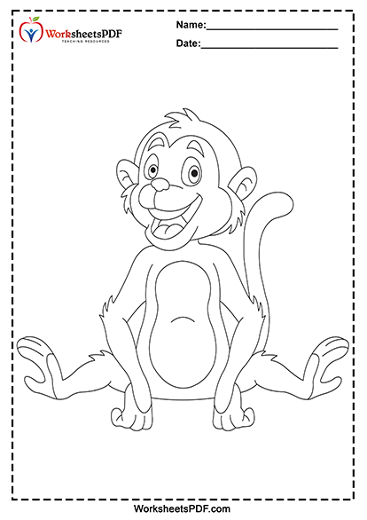 monkey coloring pages 24
