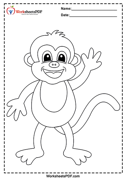 monkey coloring pages 25