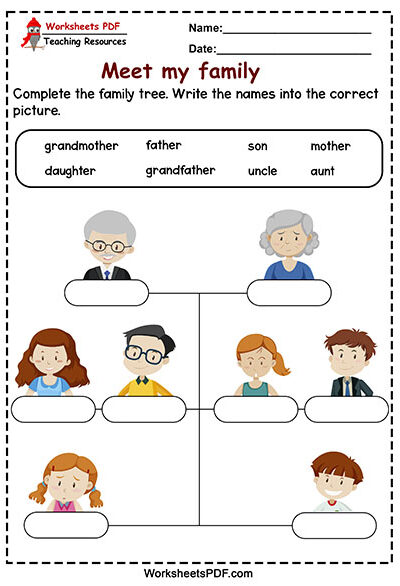 Complete the family tree