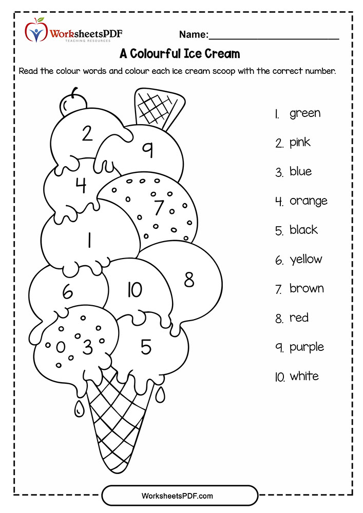 FREE A Colourful Ice Cream