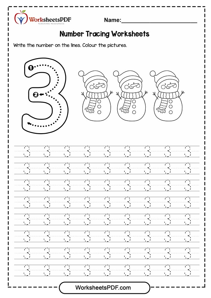 christmas number tracing worksheets 0003 3