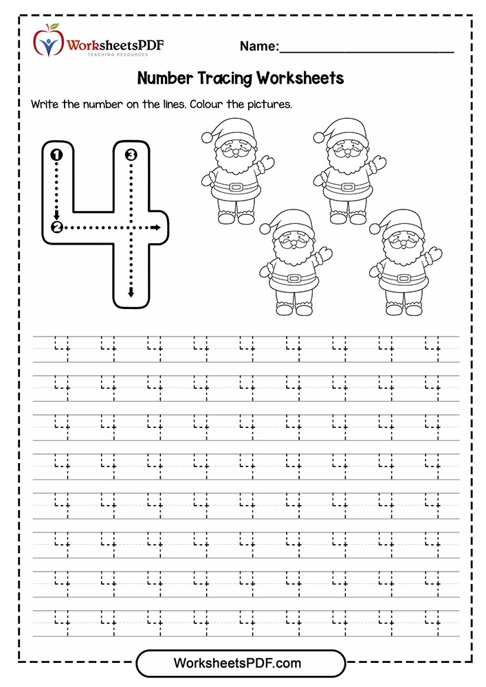 christmas number tracing worksheets 0004 4