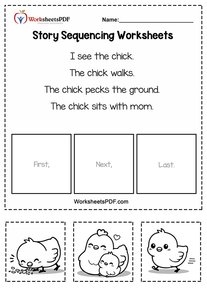 I see the chick worksheets