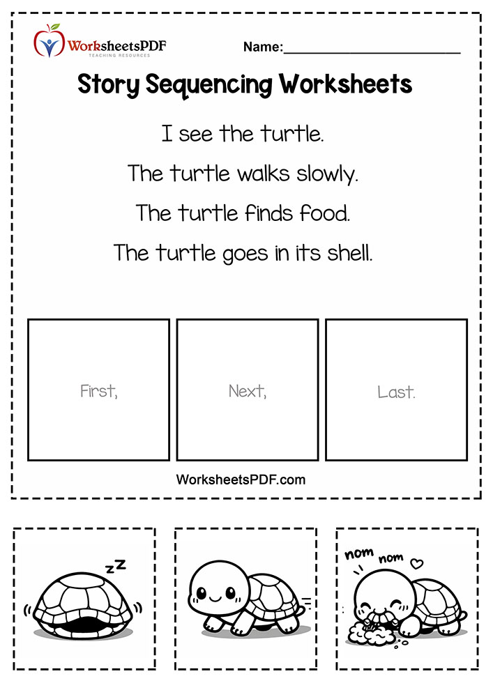 worksheets I see the turtle